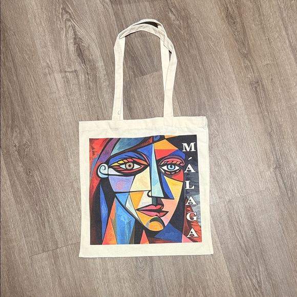 Handbags - Malaga Colorful Abstract Tote Bag